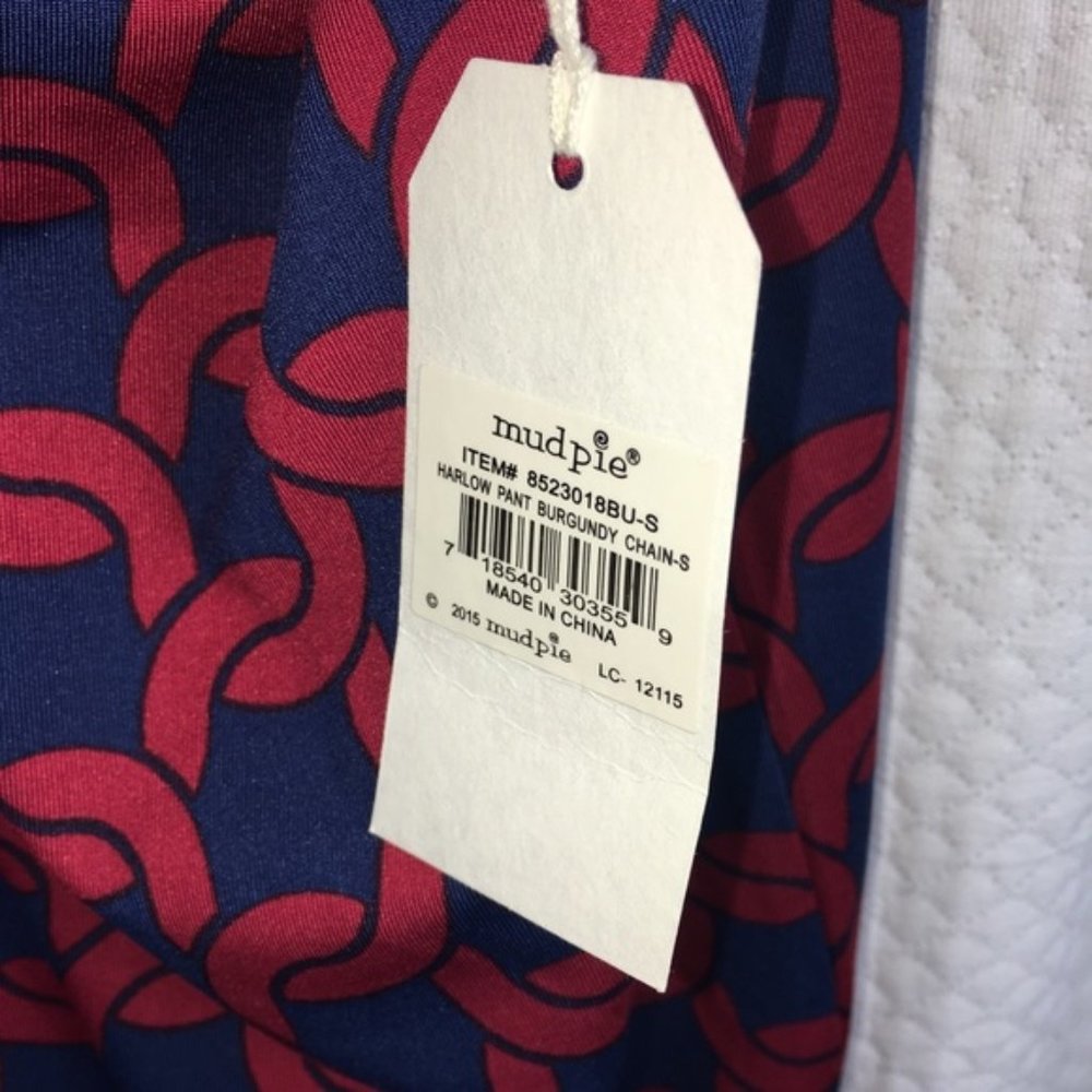 Mud Pie Harlow Palazzo Pants Small NWT Chain Link - Picture 6 of 6